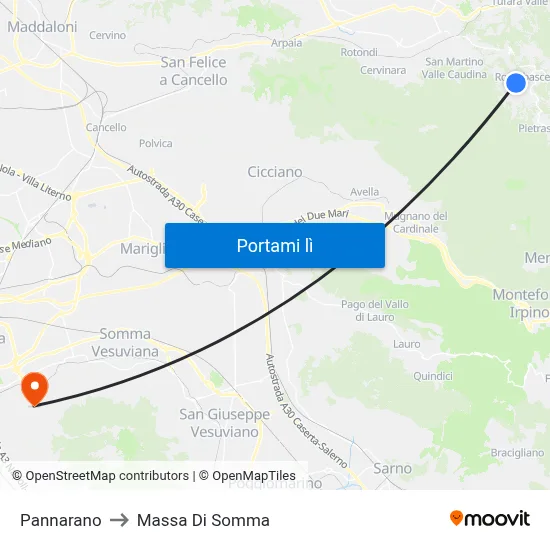 Pannarano to Massa Di Somma map