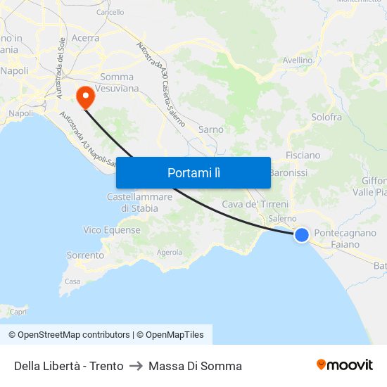 Della Libertà - Trento to Massa Di Somma map
