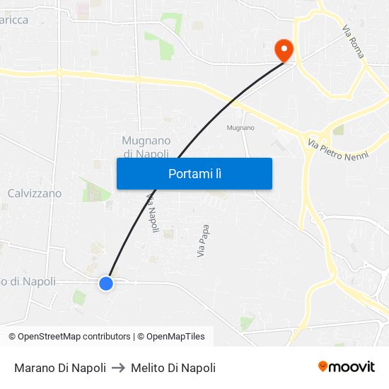 Marano Di Napoli to Melito Di Napoli map