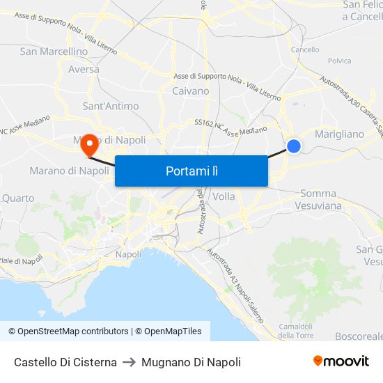 Castello Di Cisterna to Mugnano Di Napoli map