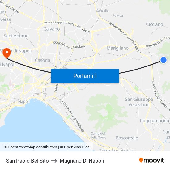 San Paolo Bel Sito to Mugnano Di Napoli map