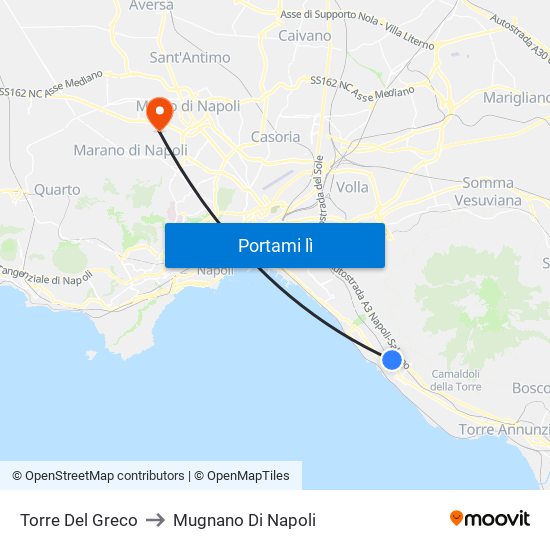 Torre Del Greco to Mugnano Di Napoli map