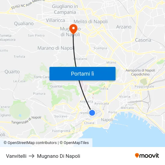 Vanvitelli to Mugnano Di Napoli map