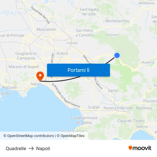 Quadrelle to Napoli map