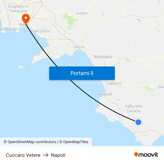 Cuccaro Vetere to Napoli map