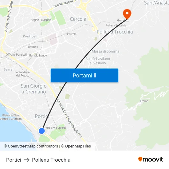 Portici to Pollena Trocchia map
