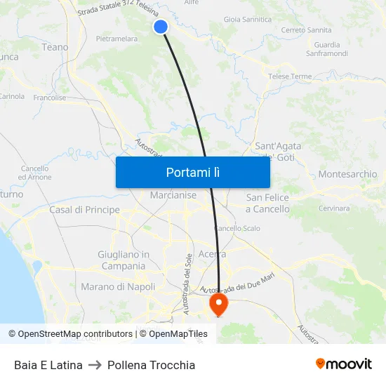 Baia E Latina to Pollena Trocchia map