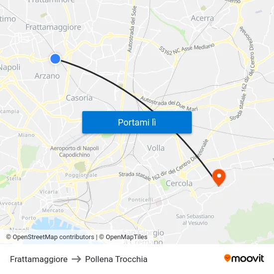 Frattamaggiore to Pollena Trocchia map