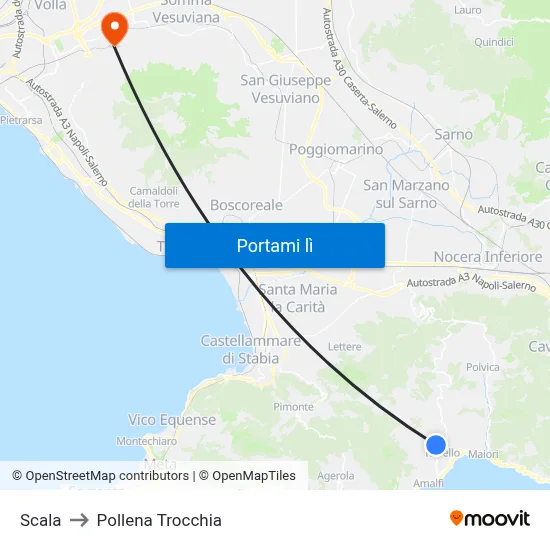 Scala to Pollena Trocchia map