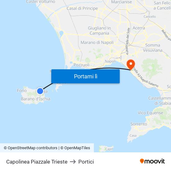 Capolinea Piazzale Trieste to Portici map