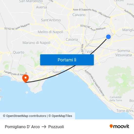Pomigliano D' Arco to Pozzuoli map