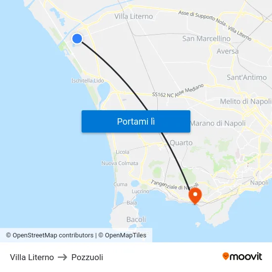 Villa Literno to Pozzuoli map