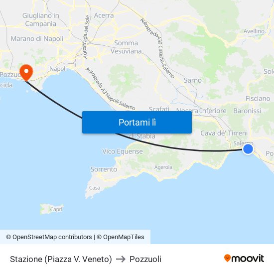 Stazione (Piazza V. Veneto) to Pozzuoli map