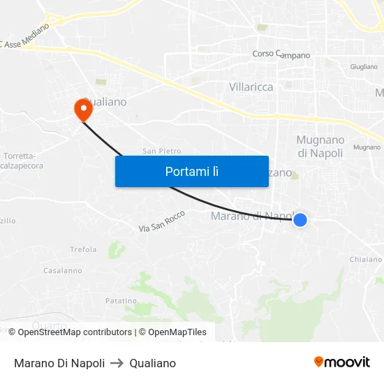 Marano Di Napoli to Qualiano map