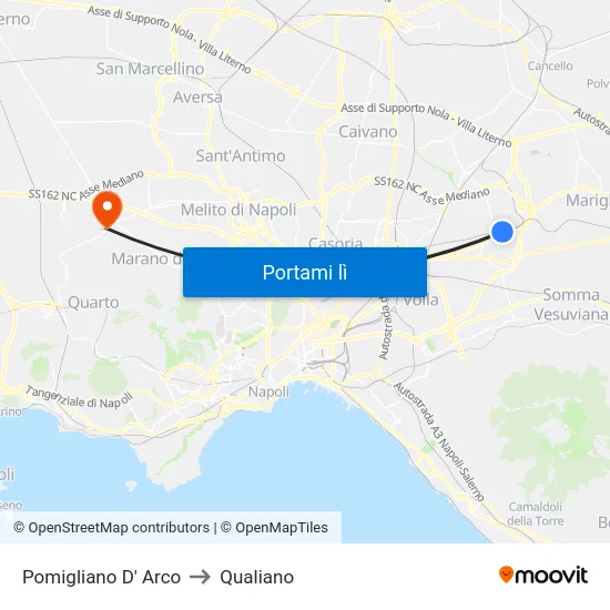 Pomigliano D' Arco to Qualiano map