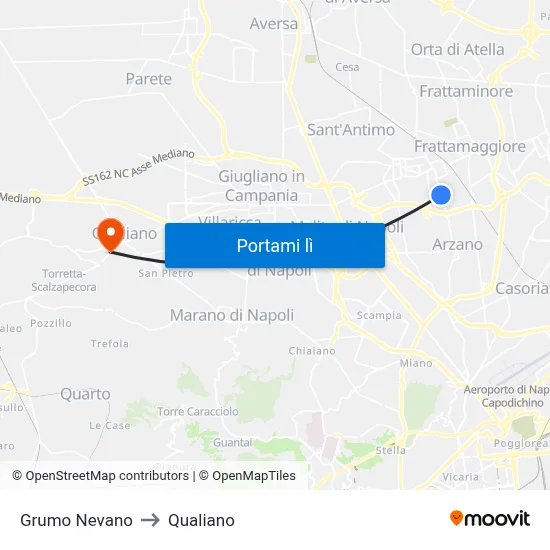 Grumo Nevano to Qualiano map