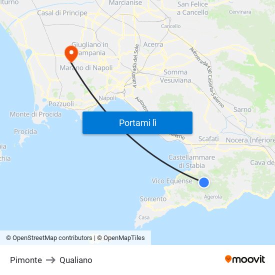 Pimonte to Qualiano map