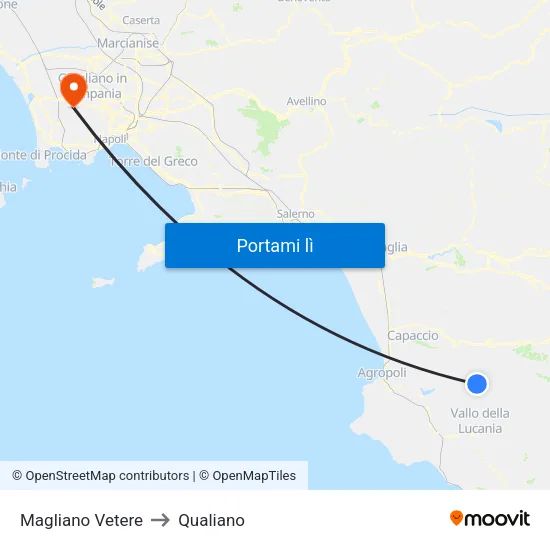 Magliano Vetere to Qualiano map