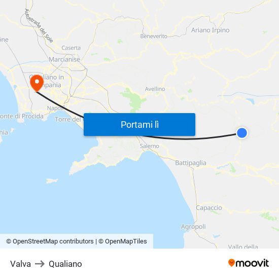 Valva to Qualiano map