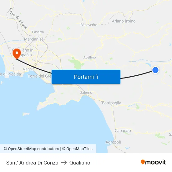 Sant' Andrea Di Conza to Qualiano map