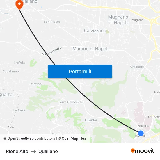 Rione Alto to Qualiano map
