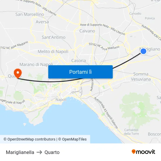 Mariglianella to Quarto map
