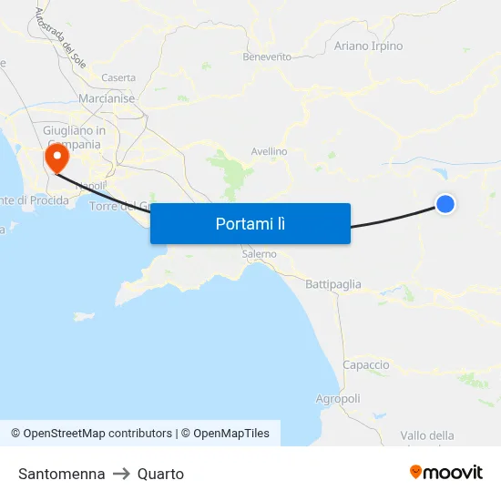 Santomenna to Quarto map