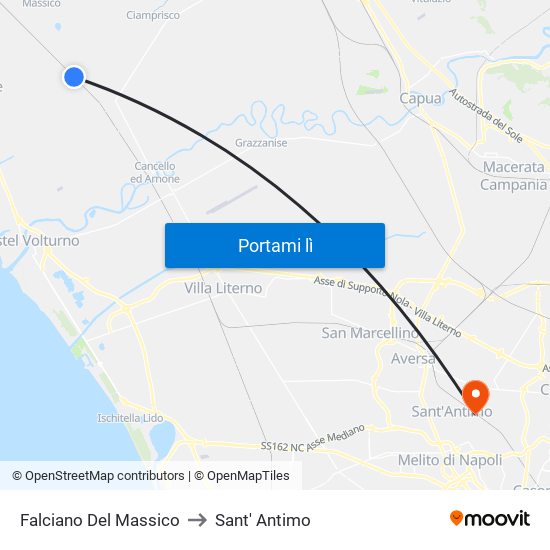 Falciano Del Massico to Sant' Antimo map