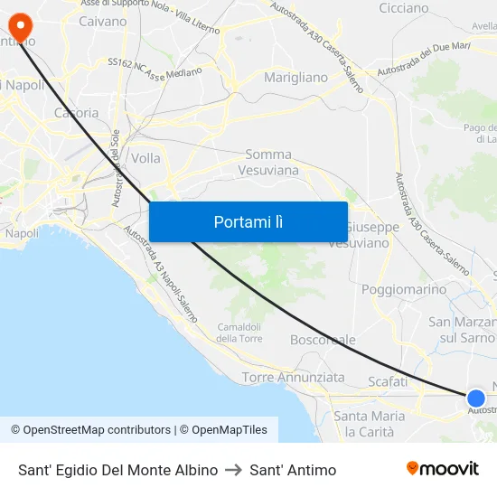 Sant' Egidio Del Monte Albino to Sant' Antimo map