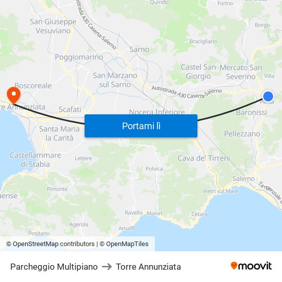 Parcheggio Multipiano to Torre Annunziata map