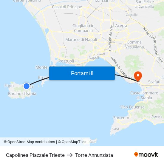 Capolinea Piazzale Trieste to Torre Annunziata map