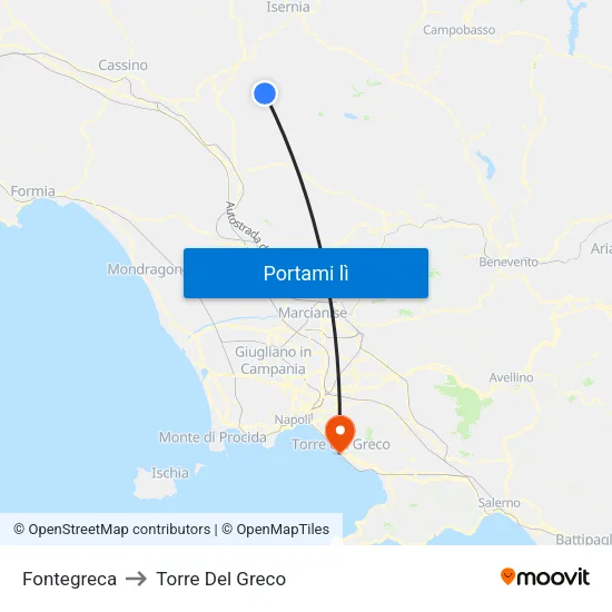 Fontegreca to Torre Del Greco map