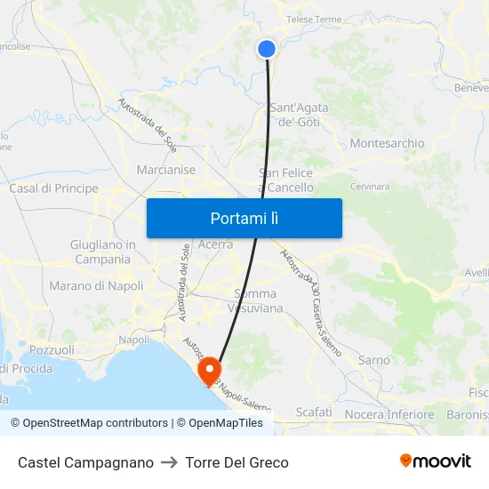Castel Campagnano to Torre Del Greco map