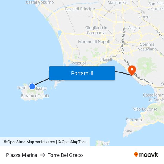Piazza Marina to Torre Del Greco map