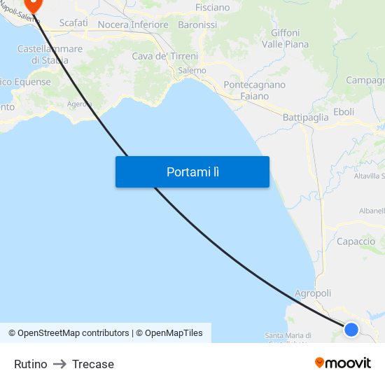 Rutino to Trecase map