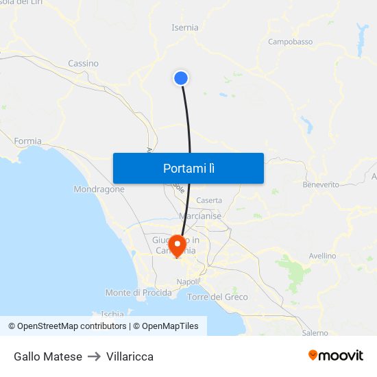 Gallo Matese to Villaricca map