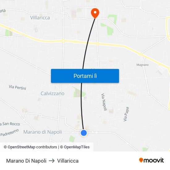 Marano Di Napoli to Villaricca map