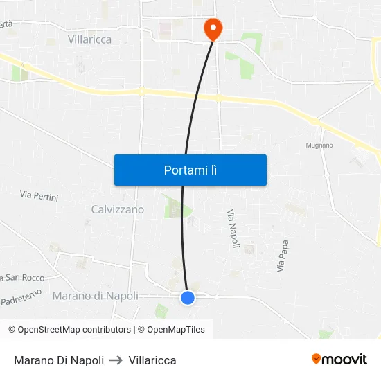 Marano Di Napoli to Villaricca map