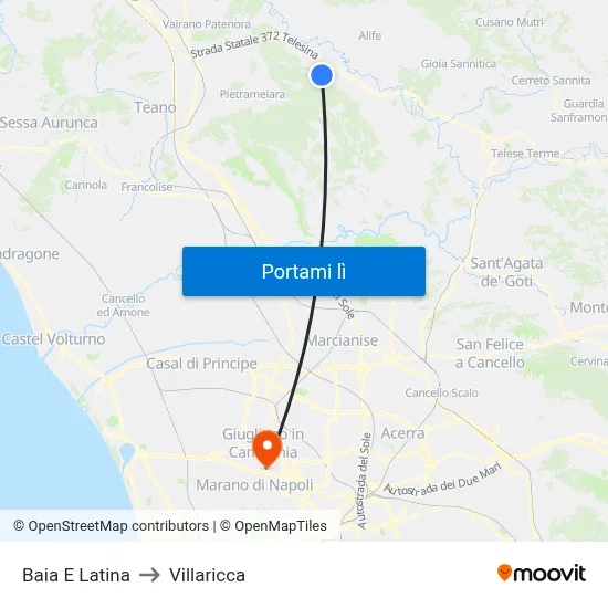 Baia E Latina to Villaricca map