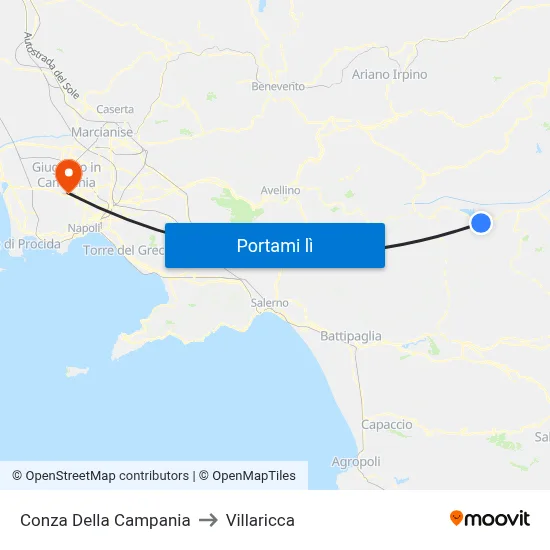 Conza Della Campania to Villaricca map