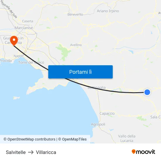 Salvitelle to Villaricca map