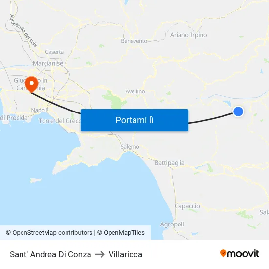 Sant' Andrea Di Conza to Villaricca map