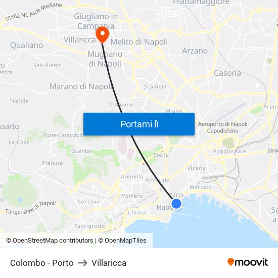 Colombo - Porto to Villaricca map