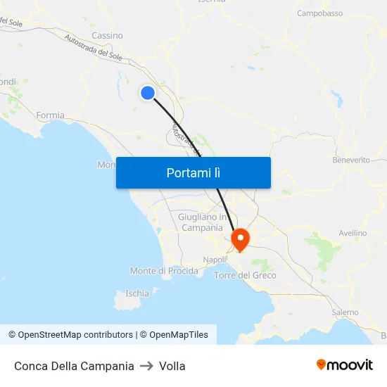 Conca Della Campania to Volla map