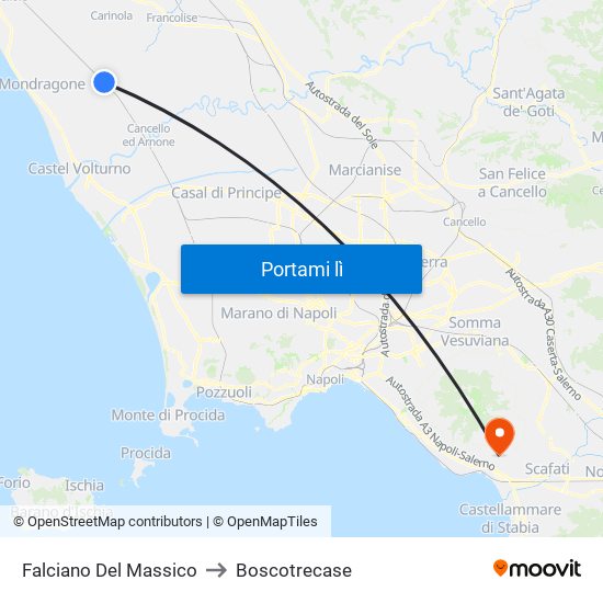 Falciano Del Massico to Boscotrecase map