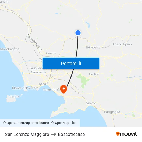 San Lorenzo Maggiore to Boscotrecase map