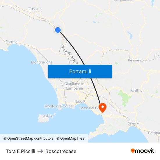 Tora E Piccilli to Boscotrecase map