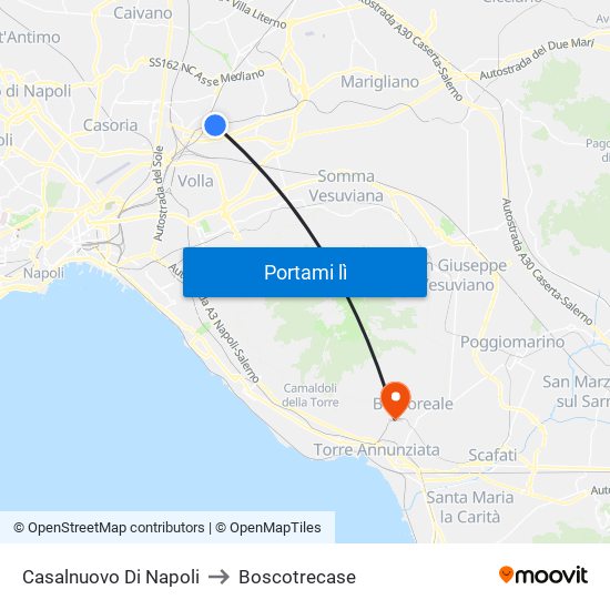 Casalnuovo Di Napoli to Boscotrecase map