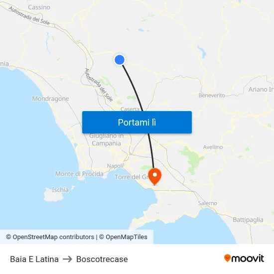 Baia E Latina to Boscotrecase map