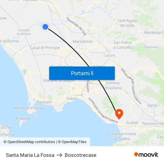 Santa Maria La Fossa to Boscotrecase map